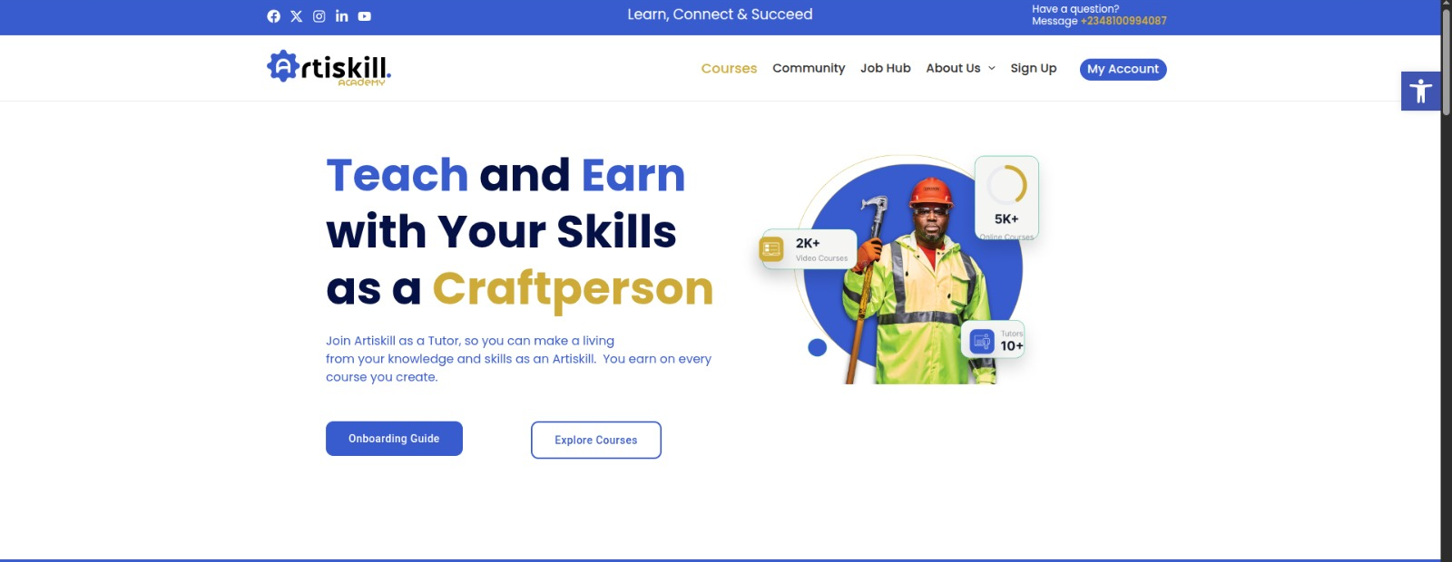 Artiskill Academy - Educational Platform for Artisans